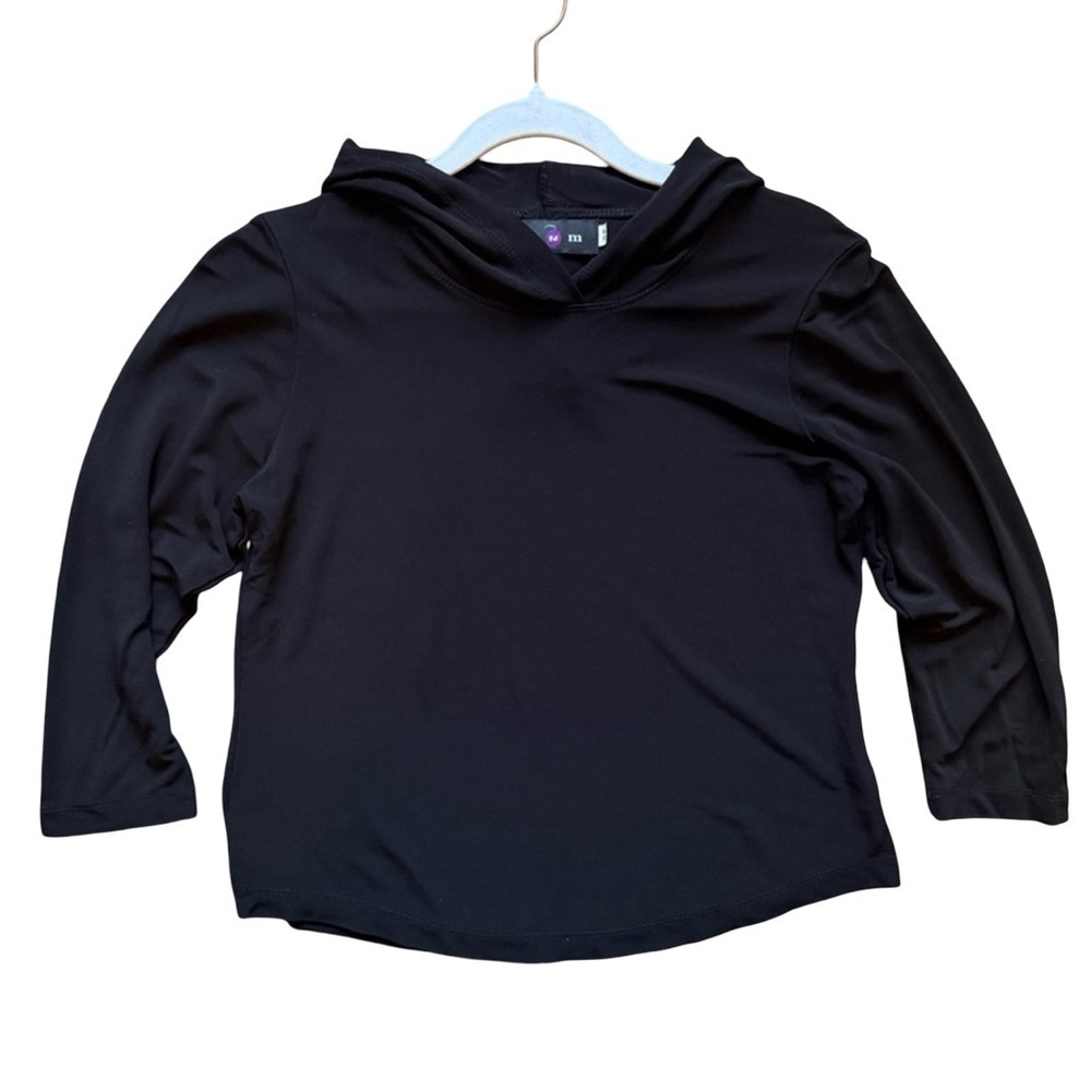 Plum Black Hooded Tee Lightweight Sweatshirt Women’s S